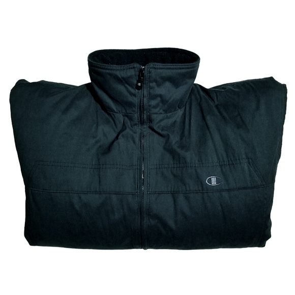 Champion Vintage 00s Mens Fleece Lined Jacket With Phone Pocket Black Medium New - Picture 10 of 13